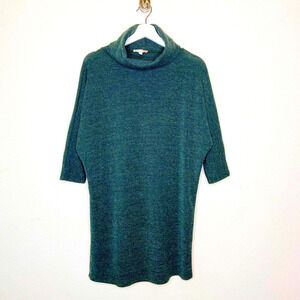 Gianni Bini GB Green Turtleneck 3/4 Sleeve Sweater Dress Sz M